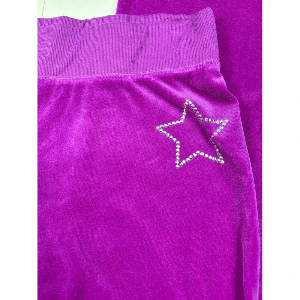 Hard Candy Y2K Purple Velour Tracksuit Set Juniors XL 15-17‎ Rhinestone